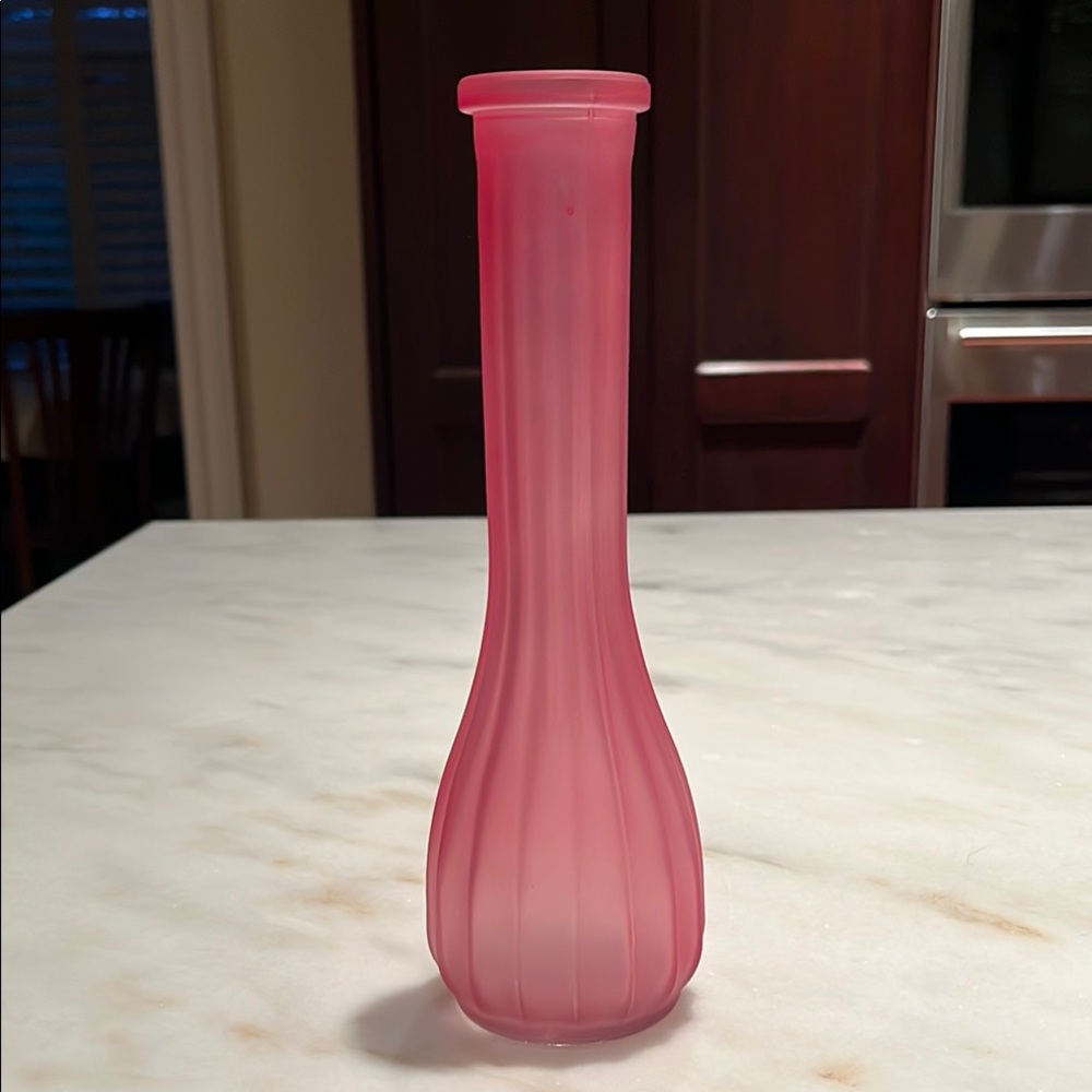 Elegant Pink Glass Vase